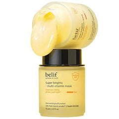 belif Vitamin C Overnight Butter Mask  Hydrating & Rejuvenating Sleeping Mask with Multi Vitamin Complex for Plumping Dull Skin & Refining Uneven Texture, Korean Skincare, 2.5 fl.oz