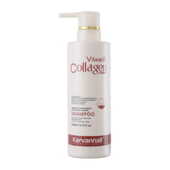 Vitamin E Collagen Anti-Hair Loss Shampoo, 500ml, Frizz Control, Damage Repair, Anti-Dendruff Shampoo for Daily use, Sulphate and Paraben Free 16.9 fl oz