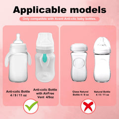 PEUTIER 4pcs Baby Bottle Handles For Philips Avent, White Baby Bottle Holder With Easy Handles For Baby Self-Feeding Independent Of Each Other Drinking