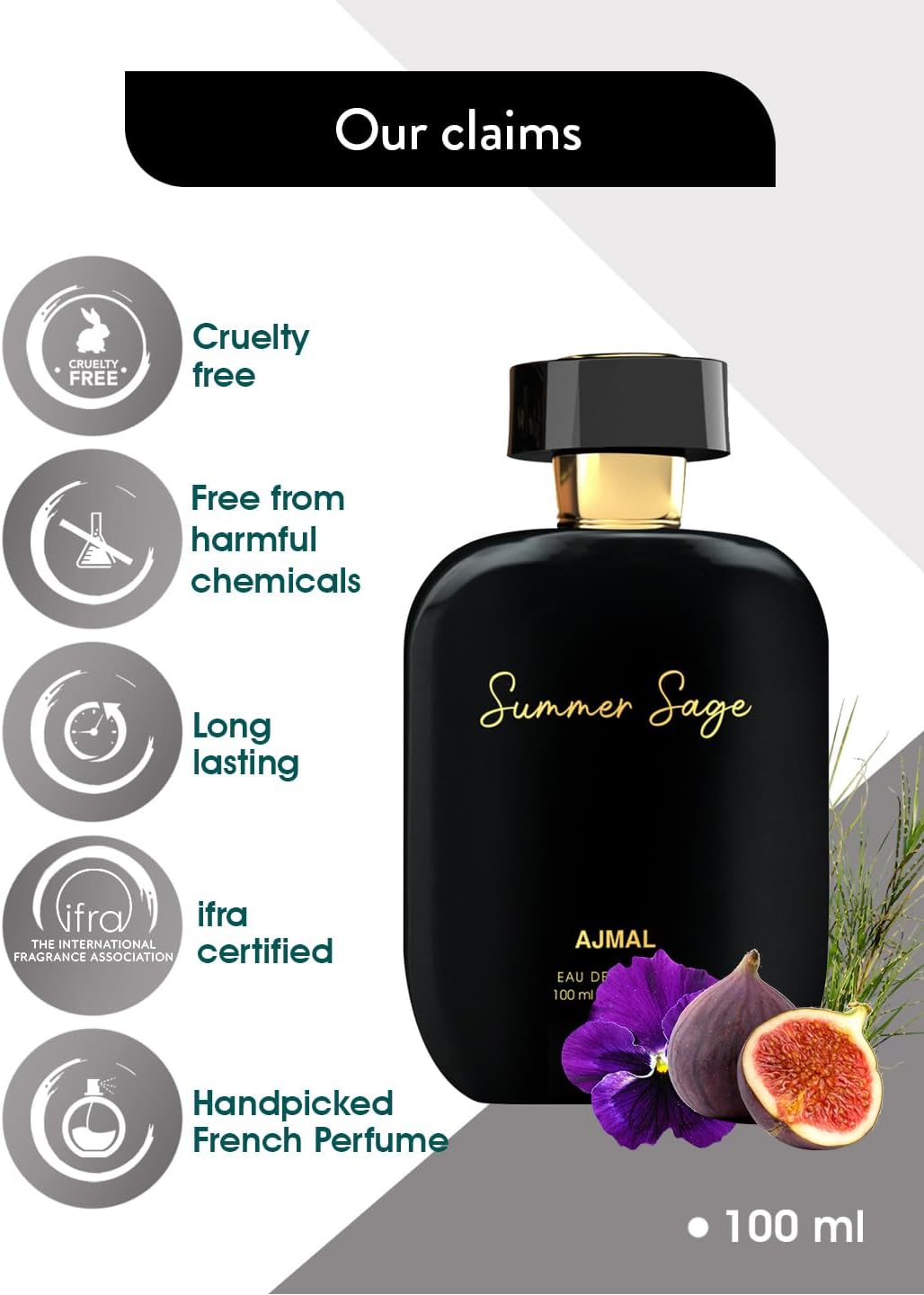 Ajmal ARTISAN - SUMMER SAGE Long lasting Fragrance, Handpicked Luxury Perfume for Men & Women 100ml.