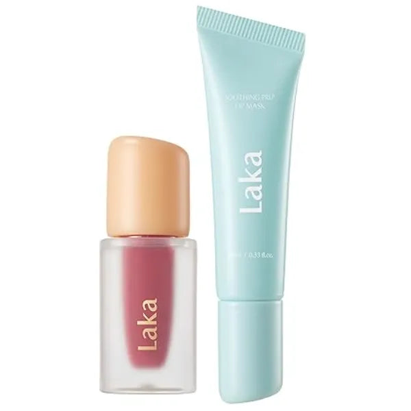 Laka Fruity Glam Lip Tint Mini #Mellow + Soothing Prep Lip Mask