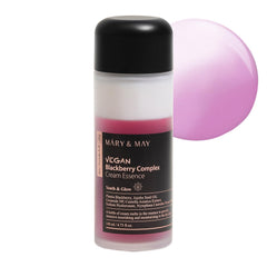 Mary&May Vegan Blackberry Complex Cream Essence - Intense Hydrating & Soothing Face Essence - Fragrance-Free, Hypoallergenic, Deep Moisture, Anti-Aging, Boost Elasticity, Korean Skincare, 140ml