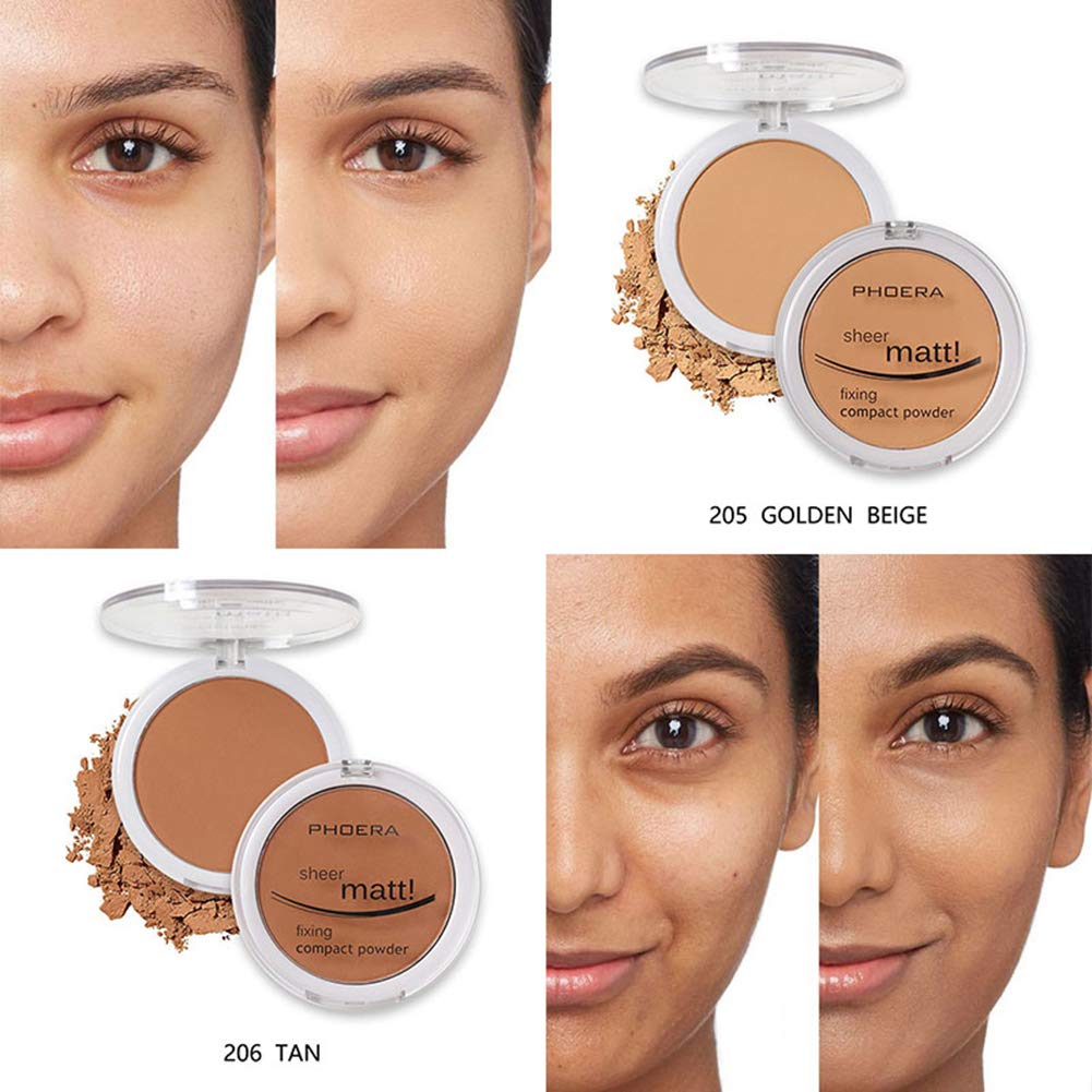 NLLNT Pressed Powder Foundation, Long-lasting Waterproof Concealer, Hydrating Powder Face Makeup