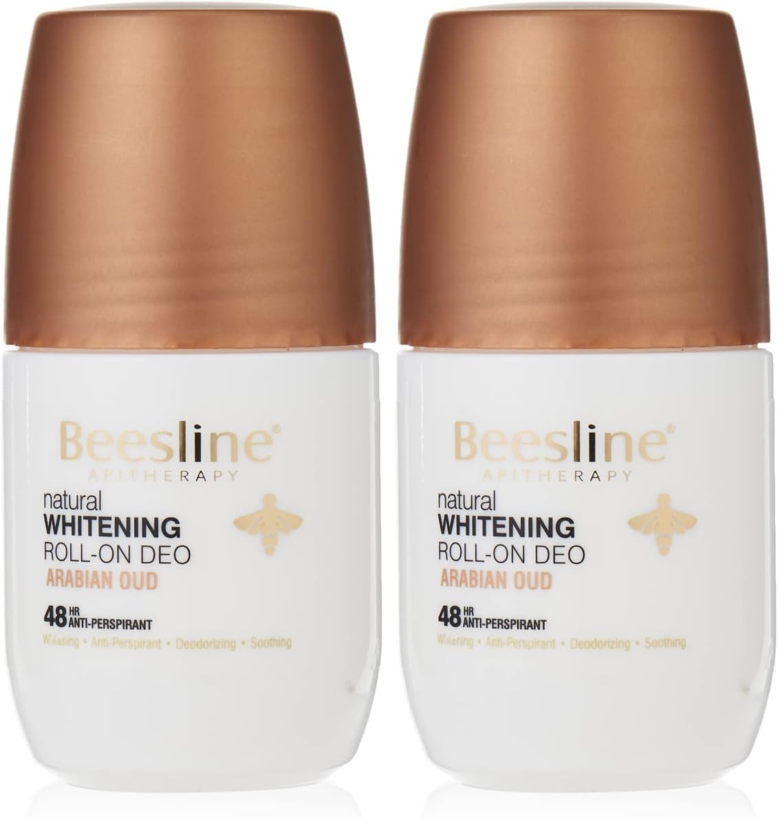 Beesline Arabian Oud Fragrance Whitening Roll-On Deodorant 50 ml, 2-Piece