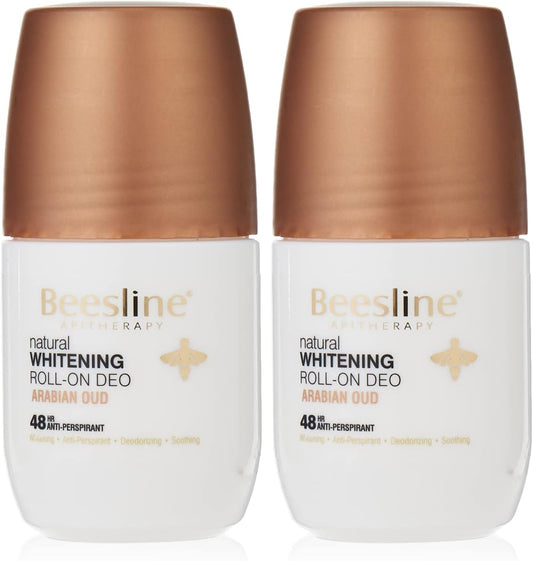 Beesline Arabian Oud Fragrance Whitening Roll-On Deodorant 50 ml, 2-Piece