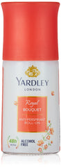 Yardley Royal Bouquet Roll On, Anti-Perspirant, Floral Fresh Fragrance, All Day Sweat Protection, Reduce Wrinkles, Lighten Skin Tone 50 ML