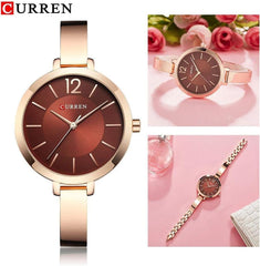 CURREN 9012 Original Women's Girls Sports Waterproof Stainless Steel Quartz Wrist Watch