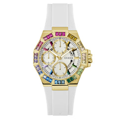 Guess Selene Multi-Function Analog Watch for Women, 39 mm Case Width, White