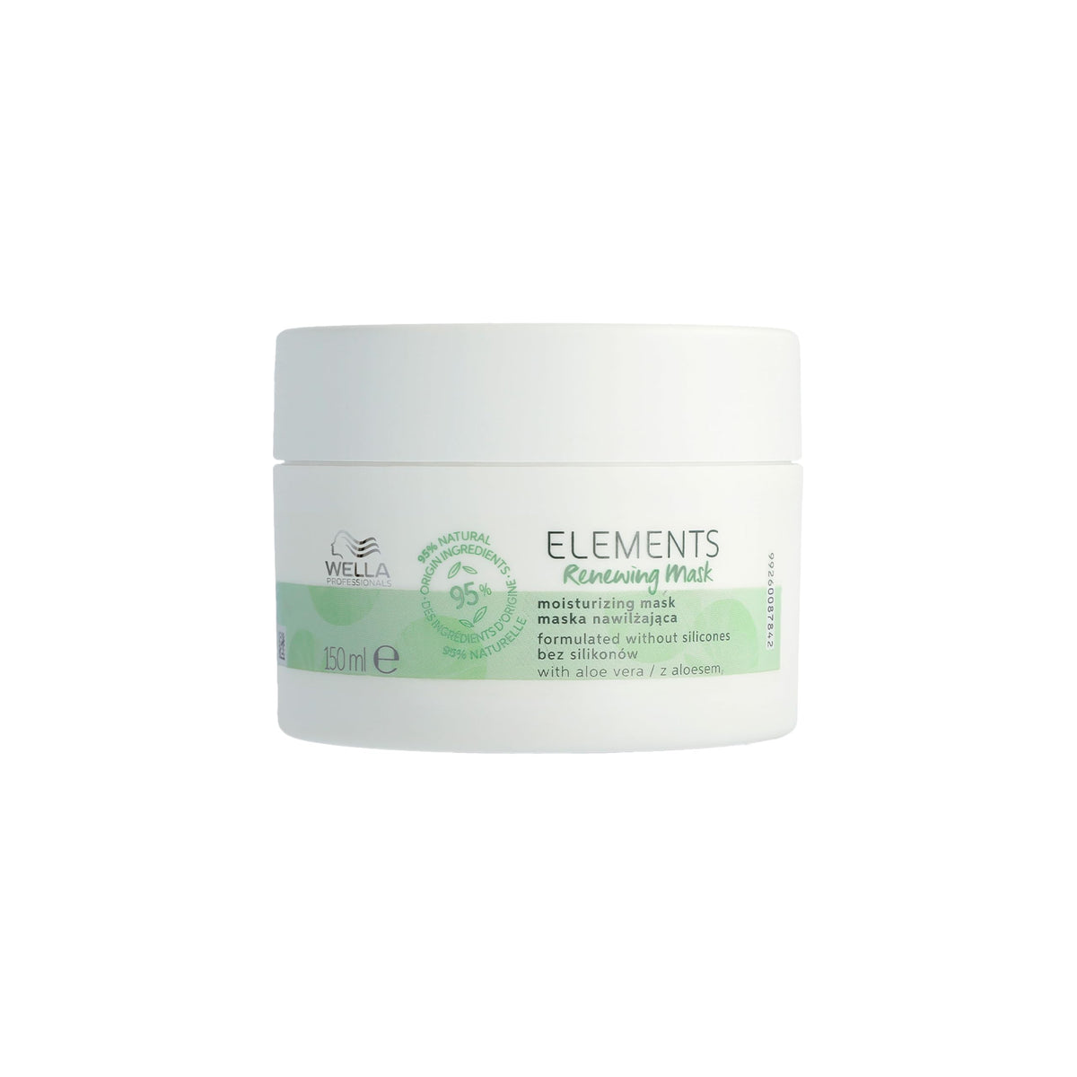 Wella Professionals Elements Renewing Mask, Nourishes & Revives All Hair Types, Hydration, Shine & Nourishment, No Sulfates & No Silicones, Vegan, 95% Natural Origin Ingredients, 150ml