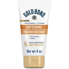 Gold Bond Softening Foot Cream, 4 oz., with Shea Butter to Soften Rough & Dry Feet