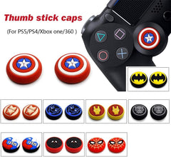 Jaeespon 6Pcs Analog Thumb Grip Stick Cover, Dualsense Wireless Controllers Game Remote Joystick Cap, Fantastic Non-Slip Silicone Handle Protection Cover for PS5/PS4/Xbox one/360/Nintendo Switch PRO