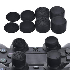eWINNER Camouflage Grey Soft Silicone Rubber Case Cover Compatible with Sony Station DUALSHOCK 4 PS4/Slim/Pro Controller Skin Thumb Grips(x8) Joystick Stick Grips Caps (Grey)