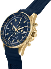Maserati SFIDA 44 mm Chronograph Men's Watch - Blue