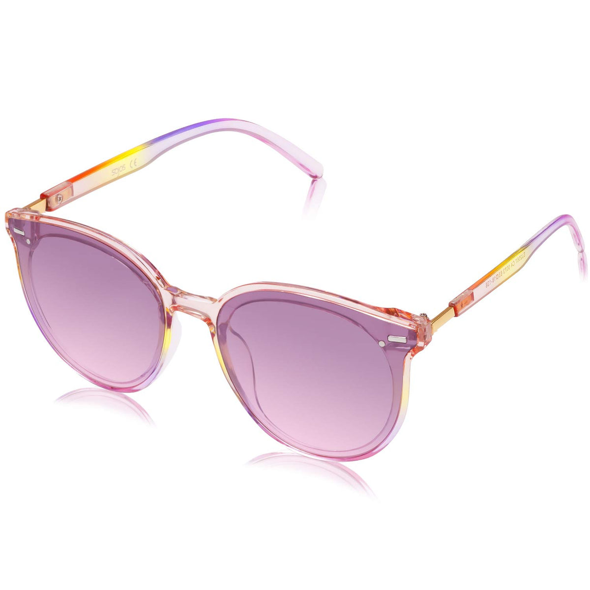 SOJOS Classic Retro Round Sunglasses Women Men Large Glasses SJ2067