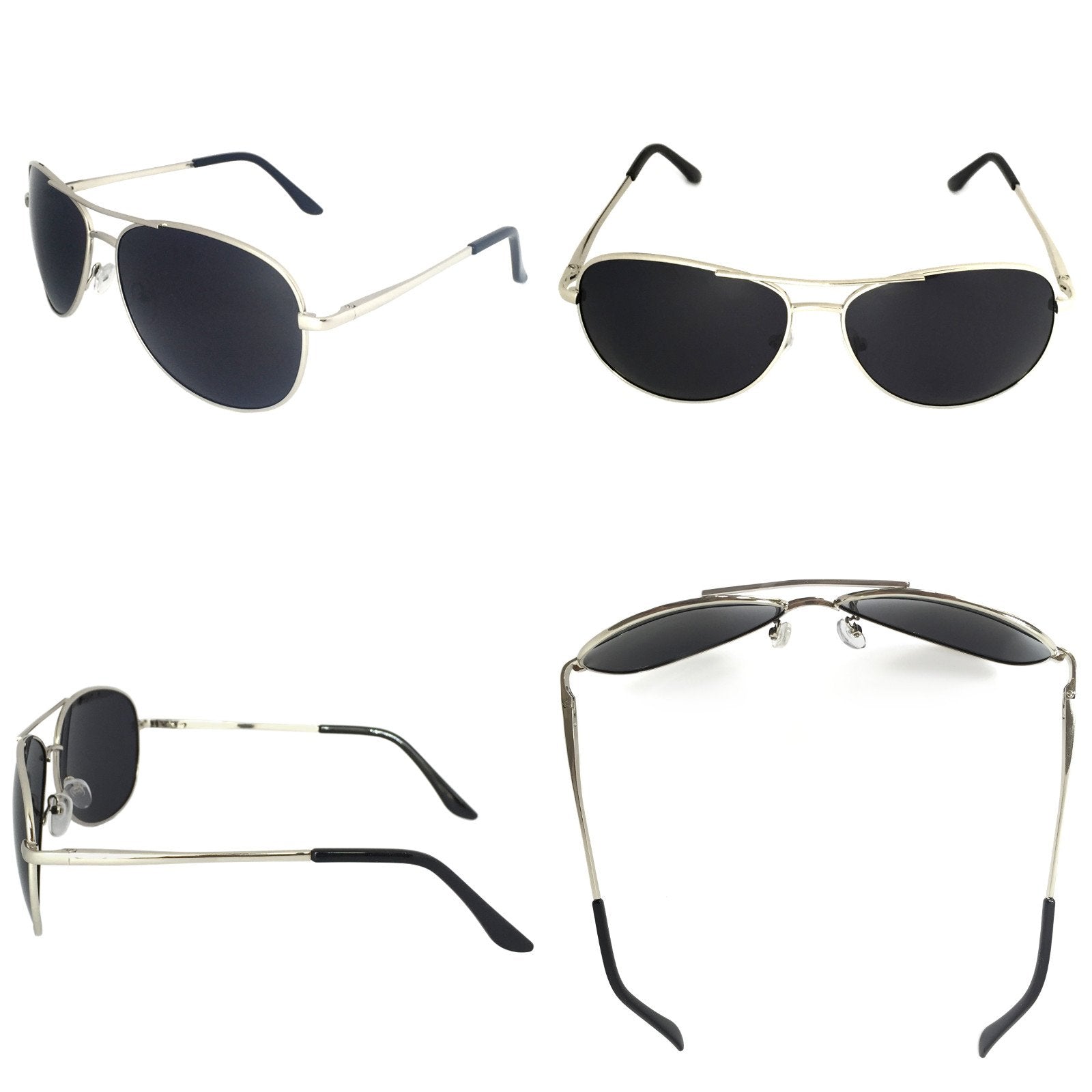 J+S Premium Military Style Classic Aviator Sunglasses, Polarized, 100% UV protection for Men Women