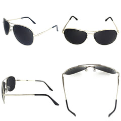 J+S Premium Military Style Classic Aviator Sunglasses, Polarized, 100% UV protection for Men Women