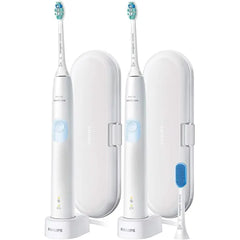 Philips Sonicare Protective Clean 4300 Rechargeable Toothbrush (2 Pack) (HX6809/81) - White / Light Blue