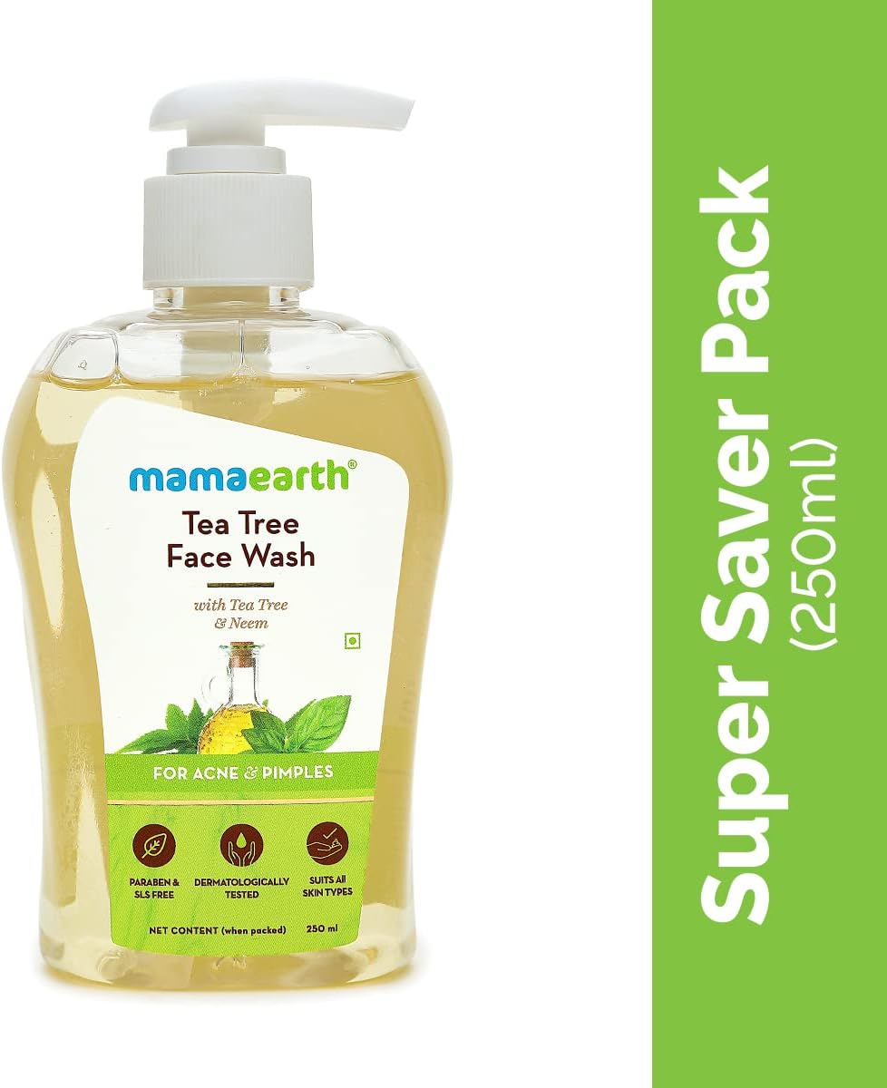 Mamaearth Tea Tree Face Wash with Neem for Acne & Pimples - 250ml