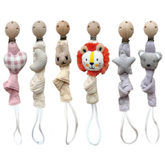 EWAN'S 6 Pcs Animal Themed Pacifier Clips for 6-18 Months Baby,Cute Soft Flexible Teething Binky Clips for Baby Girl&Boys, Mam Pacifier Clip for Philips, Mushie, Nuby and Avent Bottle Accessories