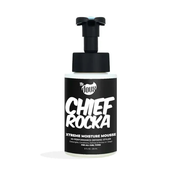 The Doux Chief Rocka Xtreme Moisture Mousse – Styling Foam for Wavy Hair, Coily Hair & Natural Hair Products, 8oz