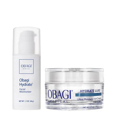 Obagi Medical Day to Night Moisturizing Duo with Hydrate Facial Moisturizer & Hydrate Luxe Ultra-Rich Moisturizer – Deeply Hydrates & Protects Skin to Combat Dryness