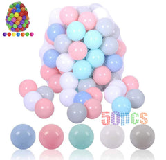 50 Soft Plastic Ball Pit Balls - Plastic Toy Balls for Kids - Ideal Baby Toddler Ball Pit, Ball Pit Play Tent, Baby Pool Water Toys, Kiddie Pool, Party Decoration, Photo Booth Props