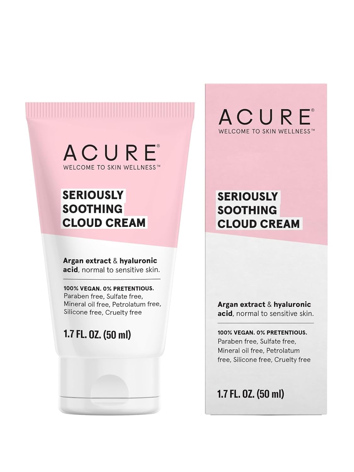 Acure Seriously Soothing Cloud Cream – Ultra-Gentle Hydrating- 1.7 fl oz (50 ml)