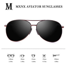 Aviator Sunglasses for Men Polarized Women-mxnx UV Protection Lightweight Driving Fishing Sports Mens Sunglasses MX208