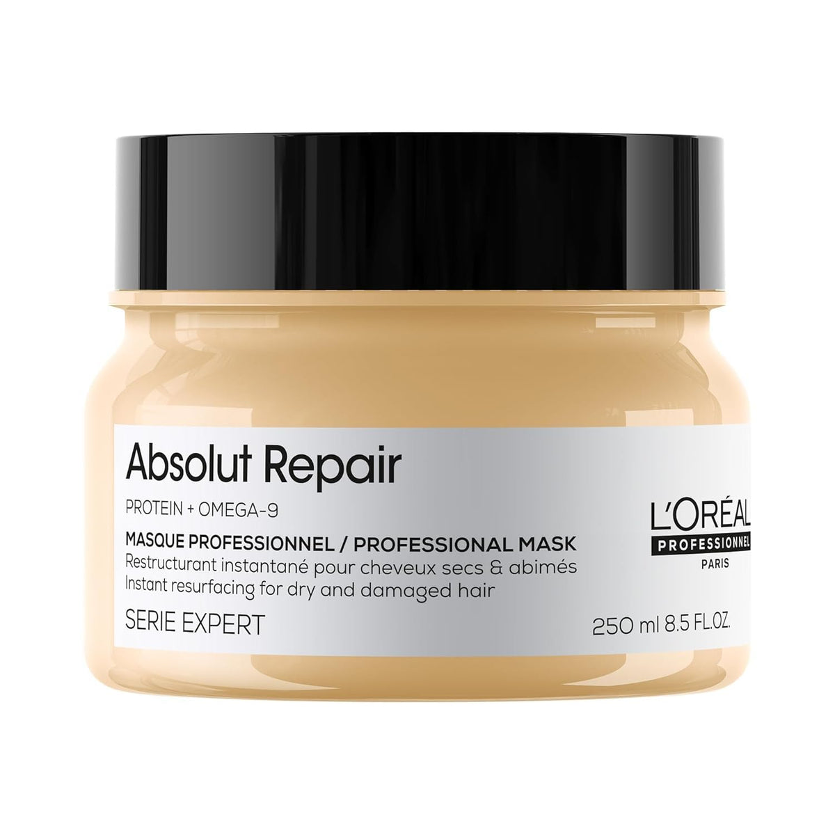 L’Oréal Professionnel | Absolut Repair Hair Mask | Hair Mask for Dry and Frizzy Hair | Deep Repair Mask for Damaged Hair | With Omega 9 & Protein| SERIE EXPERT | 250ml