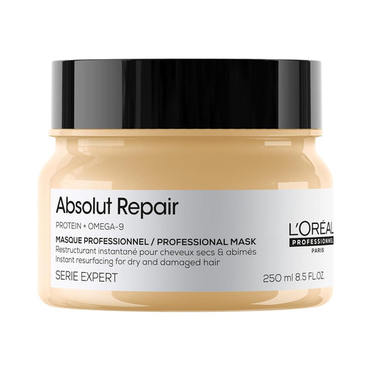 L’Oréal Professionnel | Absolut Repair Hair Mask | Hair Mask for Dry and Frizzy Hair | Deep Repair Mask for Damaged Hair | With Omega 9 & Protein| SERIE EXPERT | 250ml
