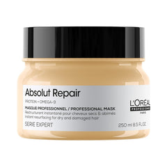 L’Oréal Professionnel | Absolut Repair Hair Mask | Hair Mask for Dry and Frizzy Hair | Deep Repair Mask for Damaged Hair | With Omega 9 & Protein| SERIE EXPERT | 250ml
