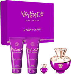 Versace Pour Femme Dylan Purple Eau De Parfum 100ML Perfume Gift Set for Women (Contents May Vary) Dylan Purple LOTE 4 pz