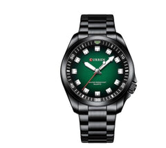 CURREN New Model CURREN-men's analog quartz wristwatches, stainless steel bracelet, luminous hand watch, simple, business, fashion brand, 8451 - BLACK GREEN