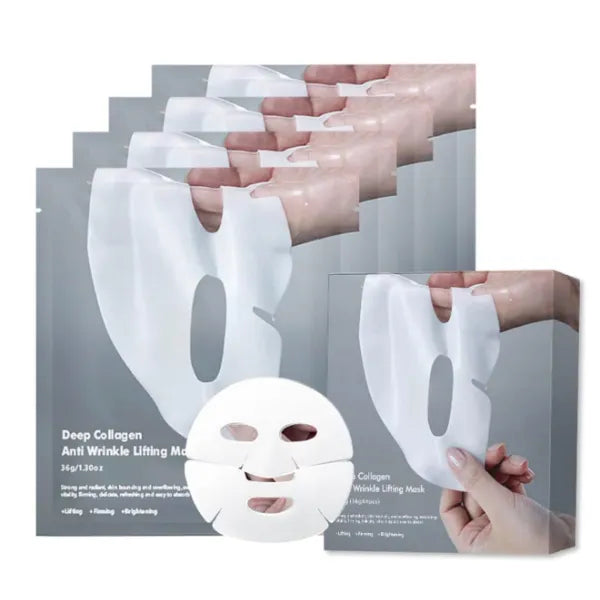 KOEC Deep Collagen Anti-Wrinkle Lifting Mask – Moisturizing Overnight Facial Sheet Mask