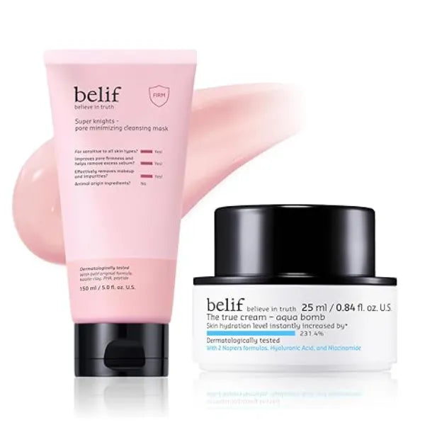 belif Skin Fix Duo Aqua Bomb x Super Knights Pore Minimizing Cleansing Mask