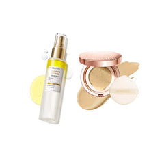 SKINTIFIC Full Coverage Cushion Foundation & Radiance Booster Serum Spray – All-in-One Perfect Skin Solution