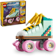 LEGO Creator 3in1 Retro Roller Skate to Mini Skateboard Toy to Boom Box Radio, Set for 8 Plus Year Old Girls, Boys & Kids, Great Desk Decoration or Bedroom Accessories, Gifts for Music Lovers 31148