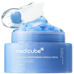 medicube Hyaluronic Acid Capsule Cream | 120H Long-Lasting Hydration, Barrier Care & Calming Daily Facial Moisturizer For All Skin Types With Hyaluronic Acid, Panthenol & Ceramides - 55g
