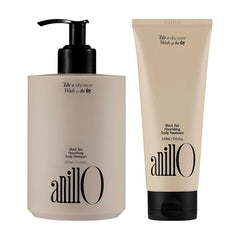 ANILLO Black Tea Scalp Care Set: Nourishing Shampoo & Hair Mask – Strengthen Scalp Barrier with Amino Acids, Woody Scent, Paraben & Sulfate Free