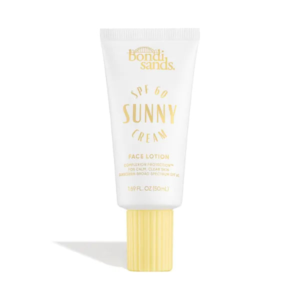 Bondi Sands Sunny Cream SPF 60 Face Lotion, Hydrating + Nourishing Broad Spectrum Daily Sunscreen, Dermatologist-Approved, Oil-Free, 1.69 Fl Oz
