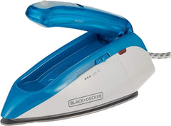Black & Decker 1085W Dual Voltage Travel Steam Iron, Blue - Ti250-B5