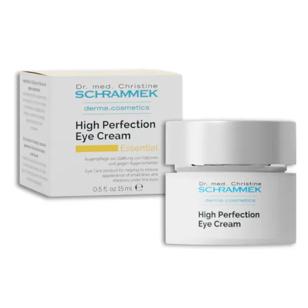Schrammek High Perfection Eye Cream (0.5 fl oz) - Eye Care Product - Reduces Lines & Shadows Under the Eyes - Caffeine Eye Cream - Skin Care