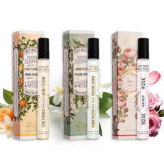 Panier des Sens - Pack Roll-on Eau de Toilette 0.3 Floz - Orange Blossom, Jasmine, Rose - Sweet & Floral Fragrance - Mini Perfume for Women