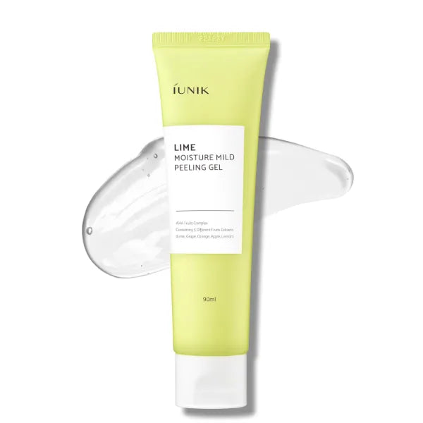 IUNIK Lime Moisture Mild Peeling Gel 3.04 Fl Oz - Gentle Exfoliating Deep Cleansing Glowing - Smooth with AHA & Fruits Complex