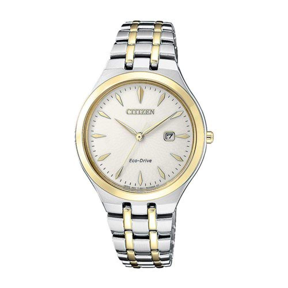 Citizen Women's Analogue Solar Powered Watch with Stainless Steel Strap EW2494-89B, Multicolour, One Size, Bracelet