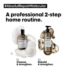 L’Oréal Professionnel│Absolut Repair Molecular Glacial Utopia Duo Set | For extremely damaged hair |Shampoo 300 ml & Rinse-off serum 250ml│Serie Expert