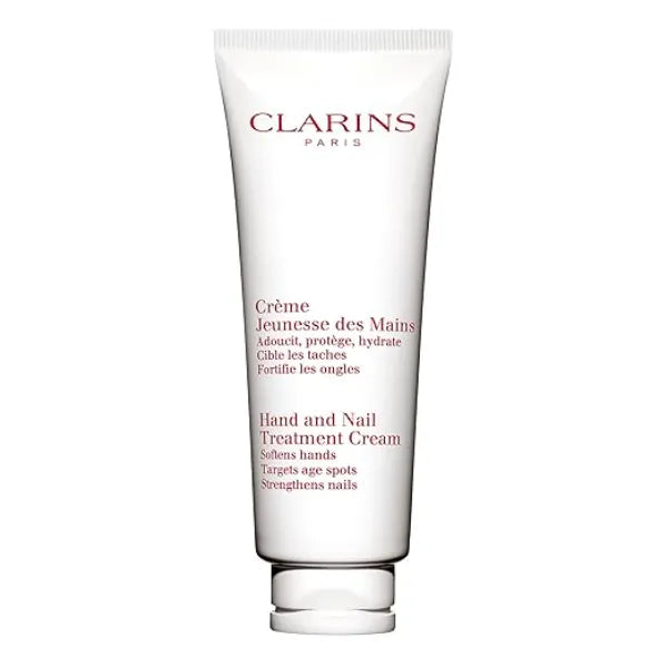 Clarins Hand and Nail Treatment Cream Award Winning Softens, Nourishes and Shields Skin Strengthens Nails and Conditions Cuticles Natural Plant Extracts, Including Shea Butter