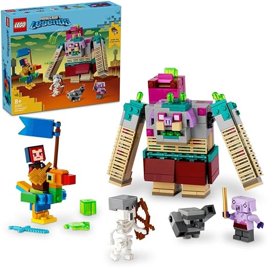 LEGO Minecraft Legends The Devourer Showdown Set featuring Popular Characters, Building Toys for Kids, Boys & Girls aged 8 Plus with Figures and Diamond Sword, Gift for Gamers 21257