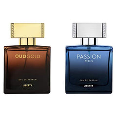 Liberty LUXURY Passion & Oud Perfume for Men Combo Pack, Valentine Gift Pack, Long Lasting Smell, Eau de Parfum(EDP) - Gift Set for Men 100ml(Passion 50ml & Oud 50ml)