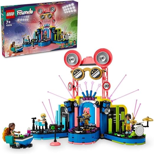 LEGO Friends Heartlake City Music Talent Show Set, Musical Toys for 7+ Year Old Girls, Boys & Kids, with Guitar and Keyboard Instruments, 4 Characters Inc. Andrea, Role-Play Building Toy Gift 42616